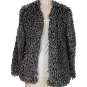 Gray Faux Fur Jacket